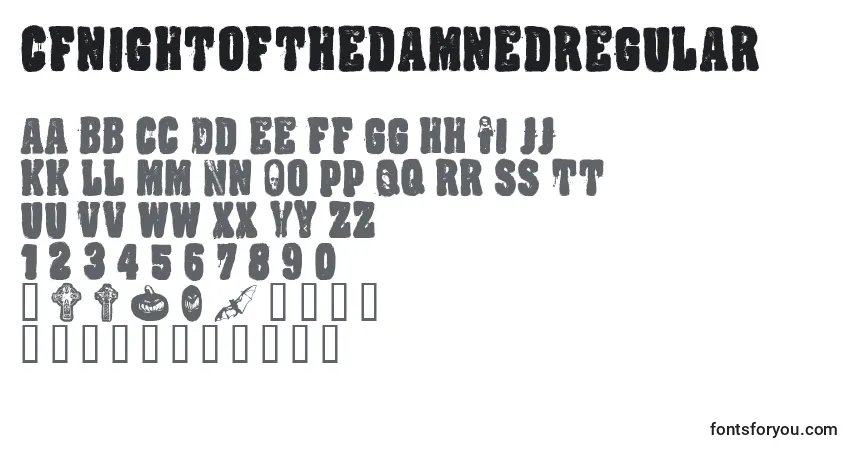 CfnightofthedamnedRegular Font – alphabet, numbers, special characters