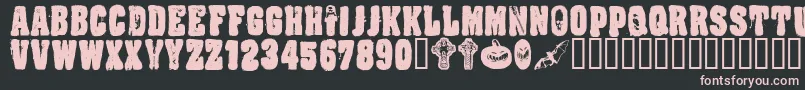 CfnightofthedamnedRegular Font – Pink Fonts on Black Background
