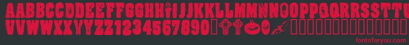 CfnightofthedamnedRegular Font – Red Fonts on Black Background