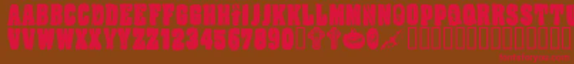 CfnightofthedamnedRegular Font – Red Fonts on Brown Background