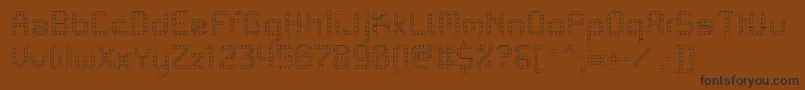 Шрифт PfMechanicaBProOutline – чёрные шрифты на коричневом фоне