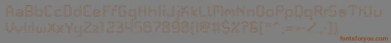 More about PfMechanicaBProOutline Font PfMechanicaBProOutline Font – Brown Fonts on Gray Background