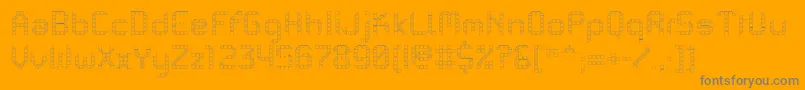 More about PfMechanicaBProOutline Font PfMechanicaBProOutline Font – Gray Fonts on Orange Background