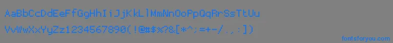 Proggytinysz Font – Blue Fonts on Gray Background
