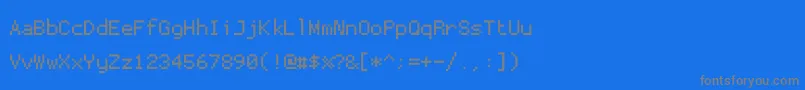 Proggytinysz Font – Gray Fonts on Blue Background