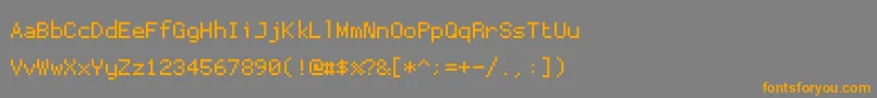 Proggytinysz Font – Orange Fonts on Gray Background
