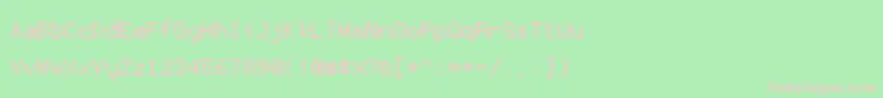 Proggytinysz Font – Pink Fonts on Green Background