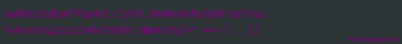 Proggytinysz Font – Purple Fonts on Black Background