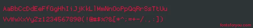 フォントProggytinysz – 黒い背景に赤い文字