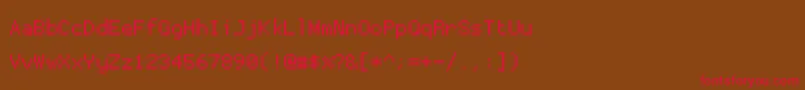 Шрифт Proggytinysz – красные шрифты на коричневом фоне