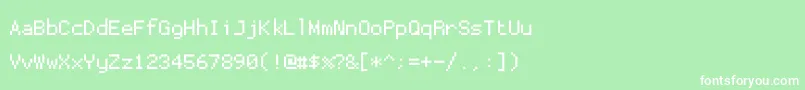 Proggytinysz Font – White Fonts on Green Background