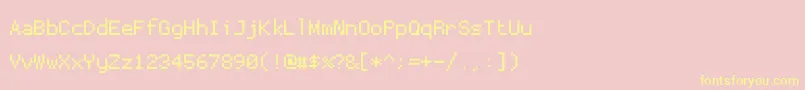 Proggytinysz Font – Yellow Fonts on Pink Background