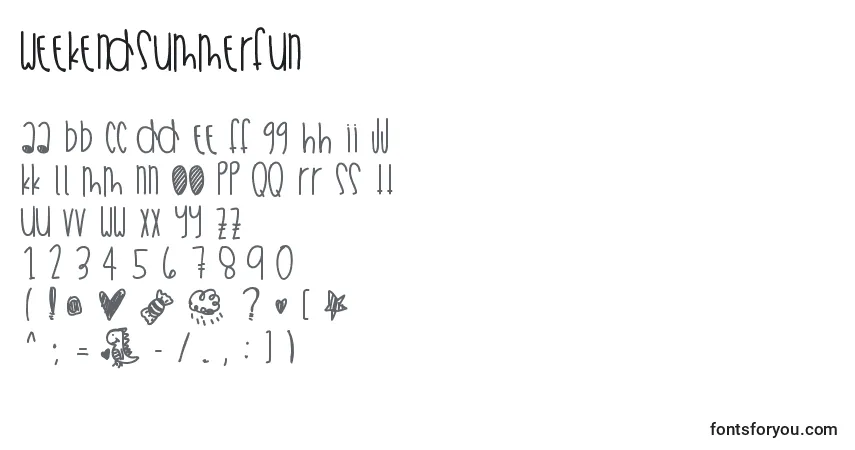 Weekendsummerfun Font – alphabet, numbers, special characters
