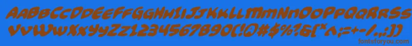 More about Funnypagessuperital Font Funnypagessuperital Font – Brown Fonts on Blue Background