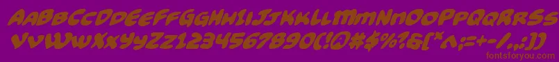 More about Funnypagessuperital Font Funnypagessuperital Font – Brown Fonts on Purple Background