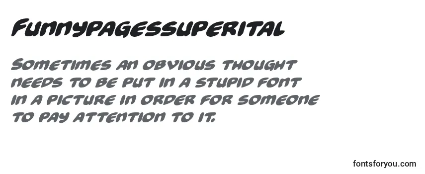 Funnypagessuperital Font