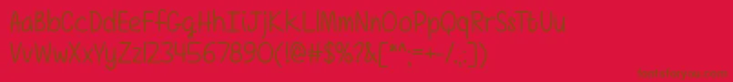 GirlsHaveManySecretsTtf Font – Brown Fonts on Red Background