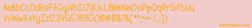 GirlsHaveManySecretsTtf Font – Orange Fonts on Pink Background