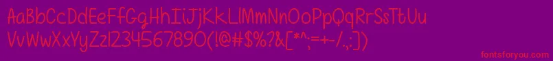 GirlsHaveManySecretsTtf Font – Red Fonts on Purple Background