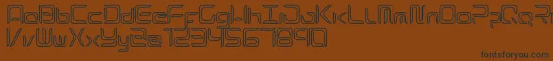 Exynos-fontti – mustat fontit ruskealla taustalla