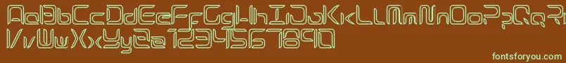 Exynos-fontti – vihreät fontit ruskealla taustalla