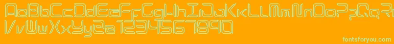 Exynos Font – Green Fonts on Orange Background