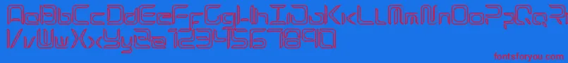 Exynos Font – Red Fonts on Blue Background