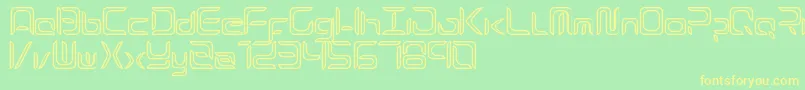 Exynos Font – Yellow Fonts on Green Background