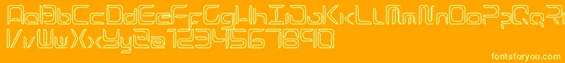 Exynos Font – Yellow Fonts on Orange Background