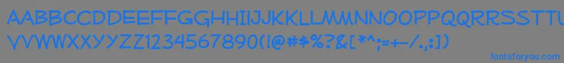 MufferawRg Font – Blue Fonts on Gray Background