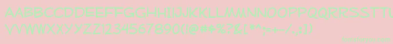 MufferawRg Font – Green Fonts on Pink Background