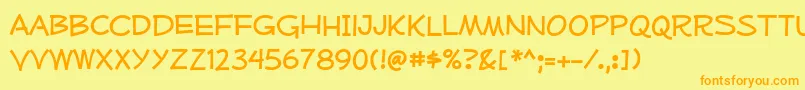 fuente MufferawRg – Fuentes Naranjas Sobre Fondo Amarillo