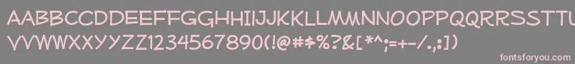 MufferawRg Font – Pink Fonts on Gray Background