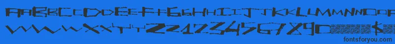 Kitehigh Font – Black Fonts on Blue Background