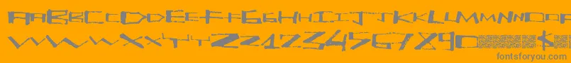 Kitehigh Font – Gray Fonts on Orange Background