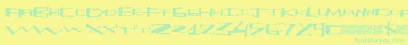 Kitehigh-fontti – vihreät fontit keltaisella taustalla