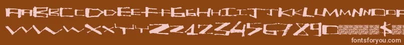 Kitehigh Font – Pink Fonts on Brown Background