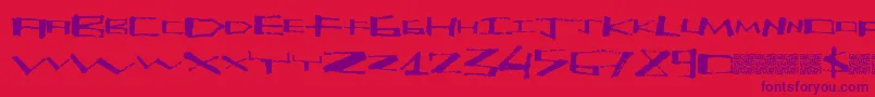 Kitehigh Font – Purple Fonts on Red Background