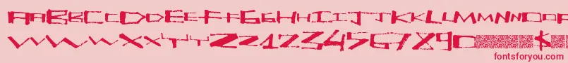 Kitehigh-Schriftart – Rote Schriften auf rosa Hintergrund