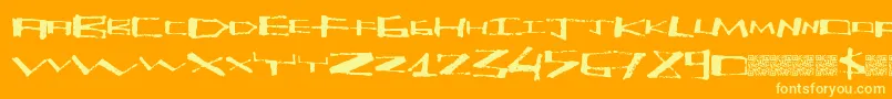 Kitehigh-fontti – keltaiset fontit oranssilla taustalla