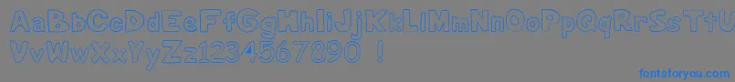 フォントJungleJunk – 灰色の背景に青い文字