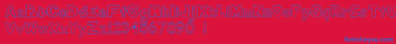 JungleJunk Font – Blue Fonts on Red Background