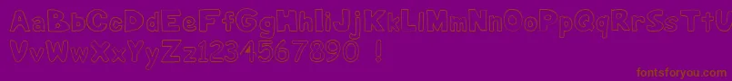 JungleJunk-Schriftart – Braune Schriften auf violettem Hintergrund