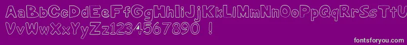 JungleJunk Font – Green Fonts on Purple Background