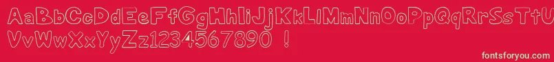 JungleJunk Font – Green Fonts on Red Background