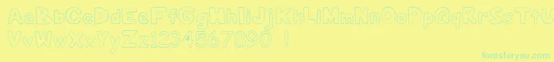 JungleJunk Font – Green Fonts on Yellow Background