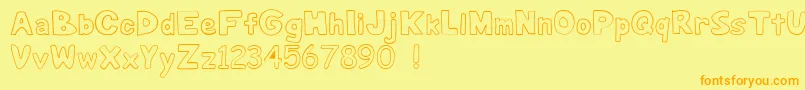 JungleJunk Font – Orange Fonts on Yellow Background