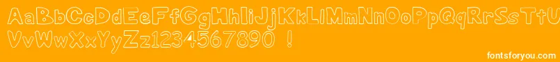 JungleJunk-Schriftart – Weiße Schriften auf orangefarbenem Hintergrund