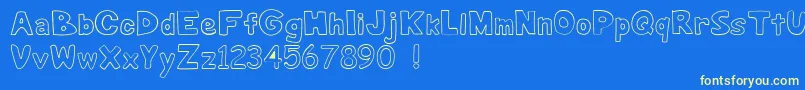 JungleJunk Font – Yellow Fonts on Blue Background