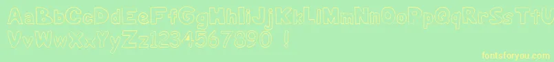 JungleJunk Font – Yellow Fonts on Green Background